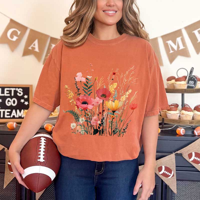 Colourful Flower Wild Meadow T-Shirt