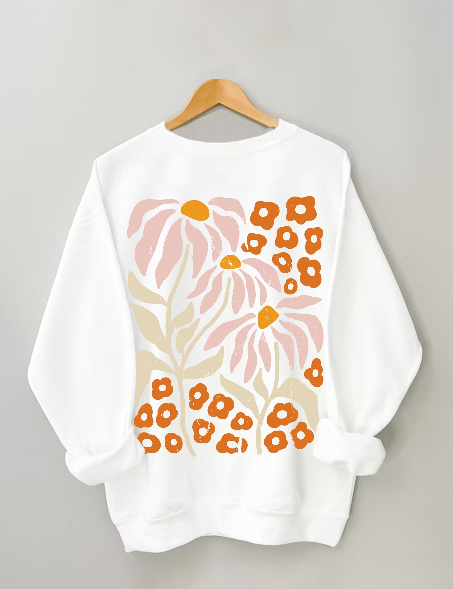 Cultiver des pensées positives Vintage Wildflowers Sweatshirt