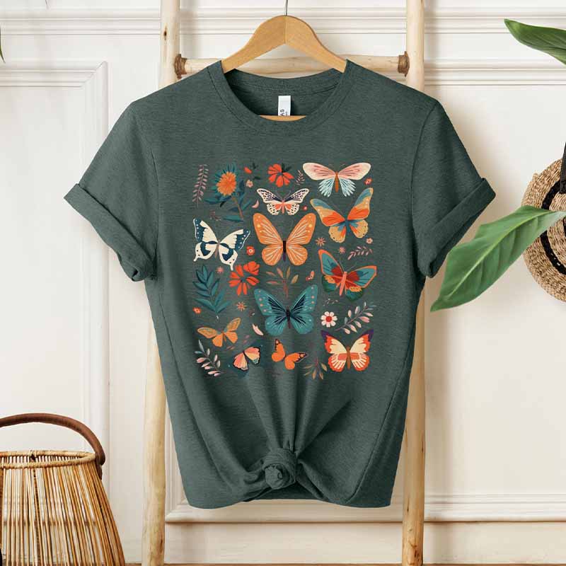 Retro Hippie Chic Butterfly Moth T-Shirt