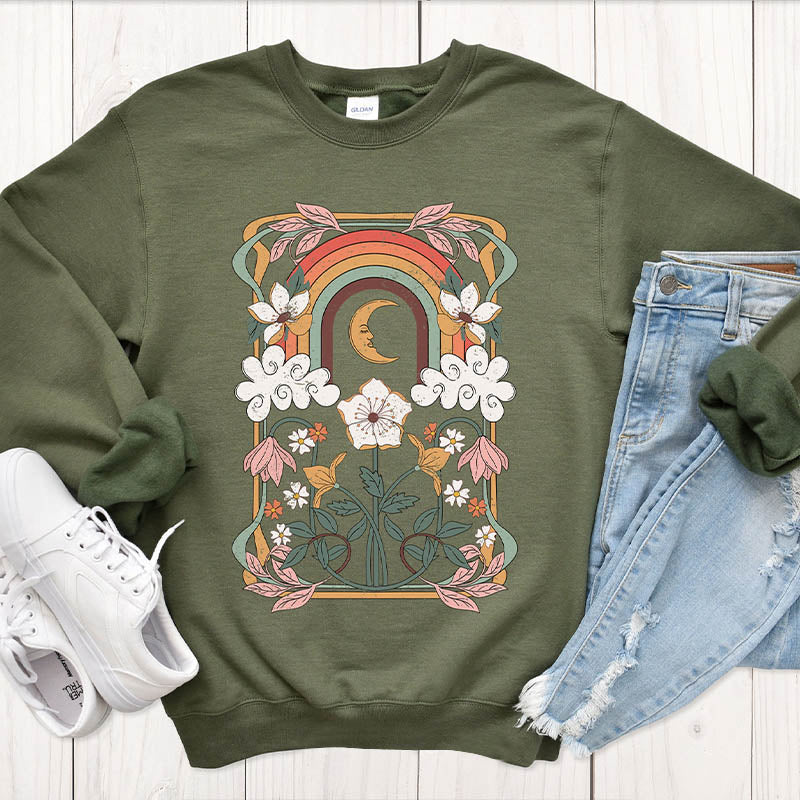 Art Minimalist Sun Flowers Sweatshirt