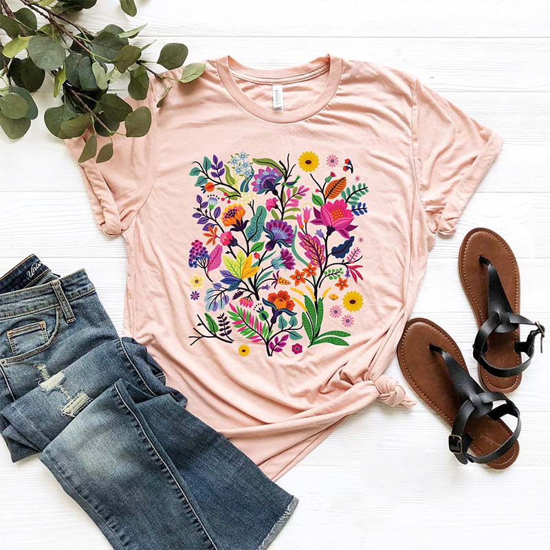Best Friend Wild Flowers Ladies T-Shirt