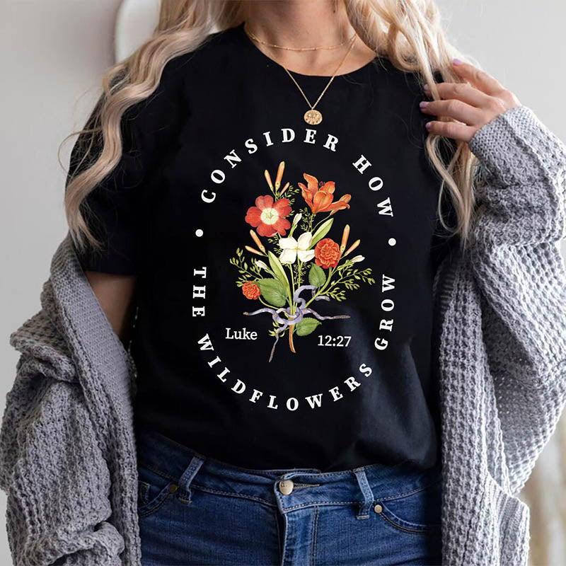 Bible Verse Wildflower Christian T-Shirt