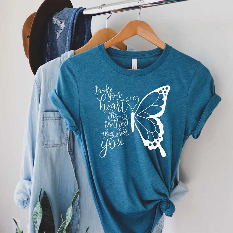 Make Your Heart The Prettiest Thing About You Butterfly T-Shirt