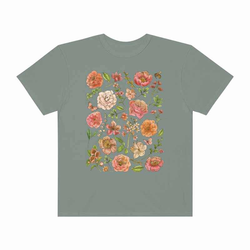 Boho Wildflowers Pastel Floral T-Shirt