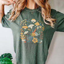Hippie Mushroom And Flowers T-Shirt