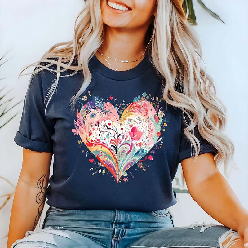 Comfort Colors Watercolor Heart T-Shirt