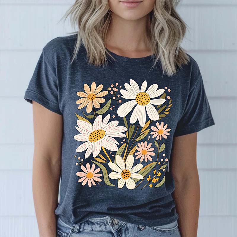 Retro Growth Not Perfection Flowers T-Shirt