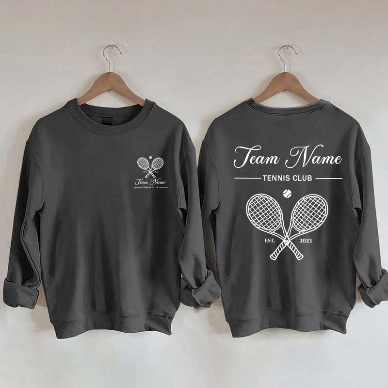Personalized Tennis Club Matching Team Sweatshirt