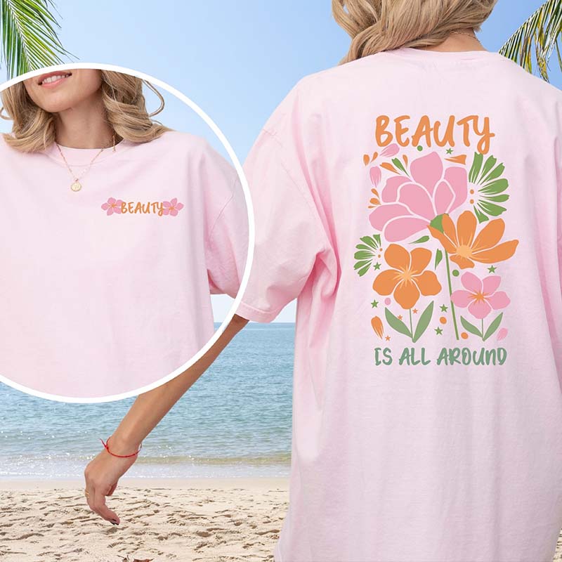 Beauty All Around Retro Floral T-Shirt