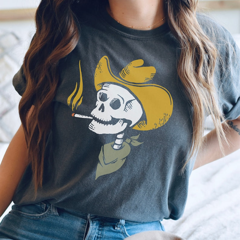 Skeleton Cowboy Tee Desert Cowboy T-shirt