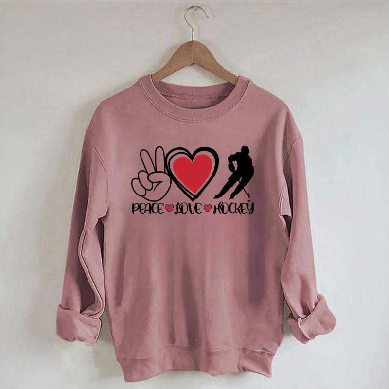 Peace Love Hockey Sweatshirt