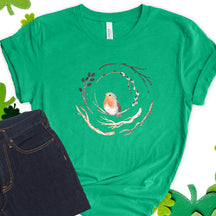 Bird Nest Peace Watercolor T-Shirt