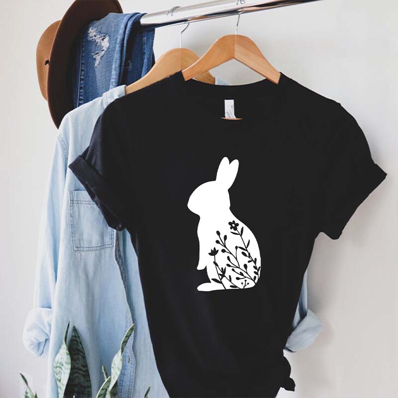 Floral Rabbit Bunny Easter T-Shirt