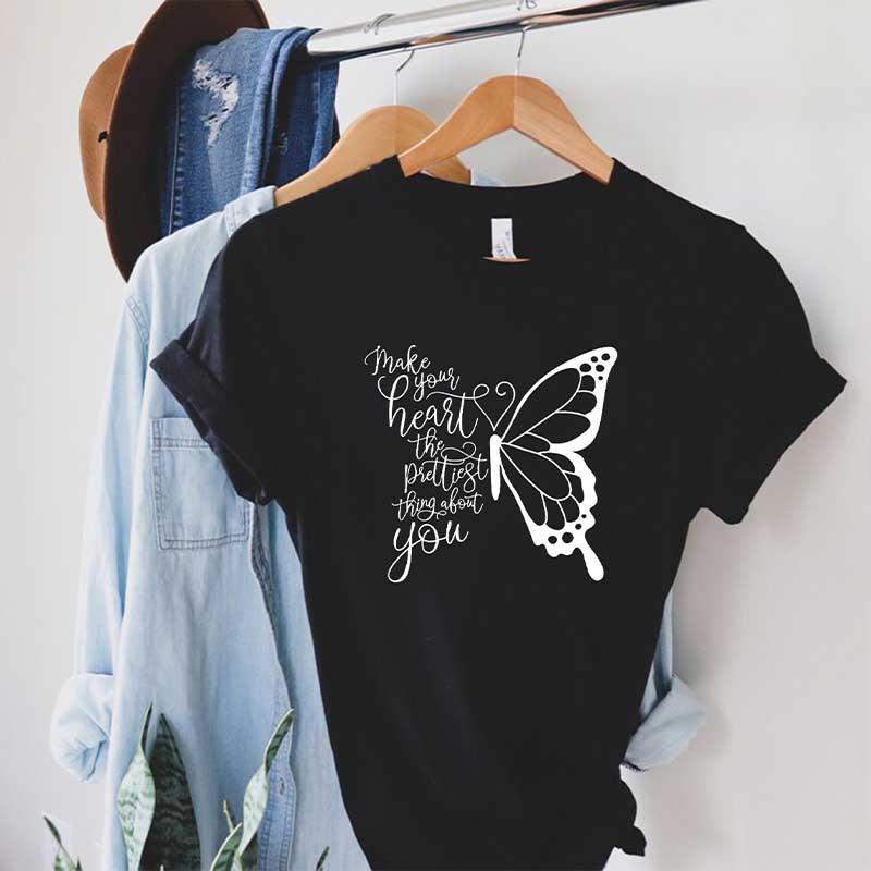 Make Your Heart The Prettiest Thing About You Butterfly T-Shirt