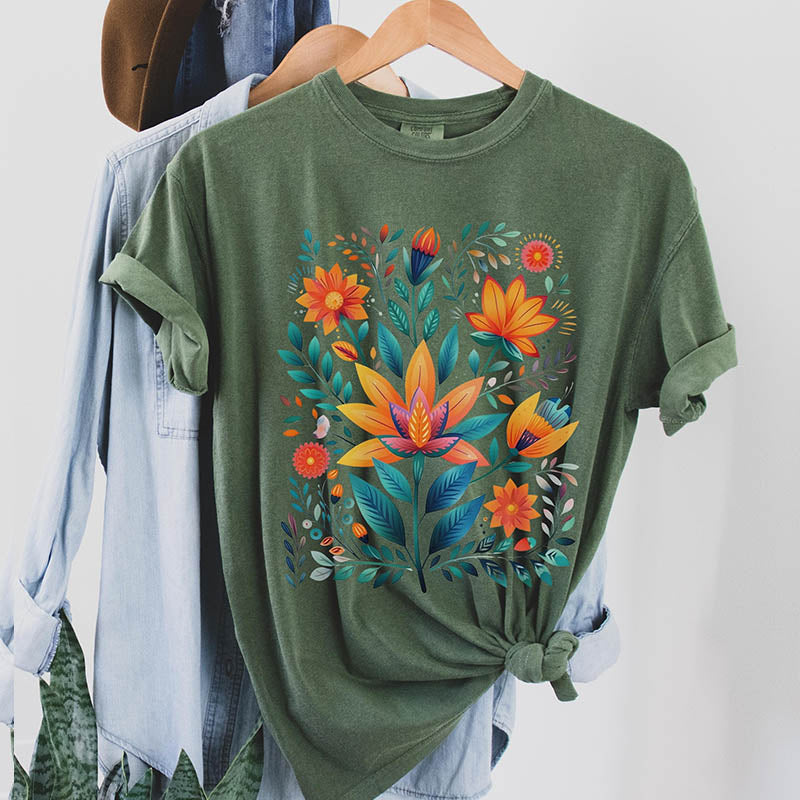 Boho Folk Art  Wildflower T-Shirt
