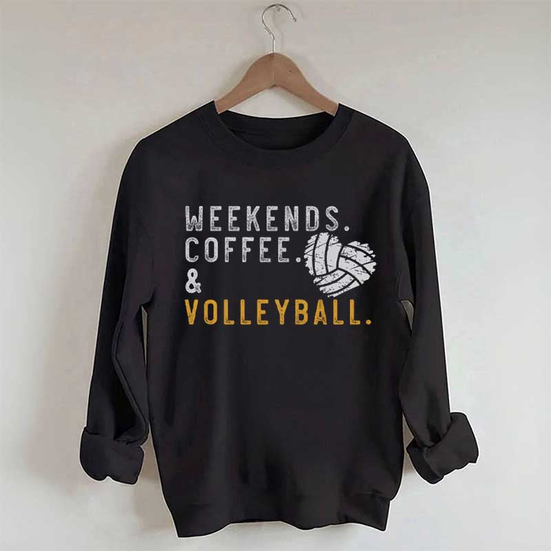 Weeked Coffee & Volleyball Mom Sweatshirt