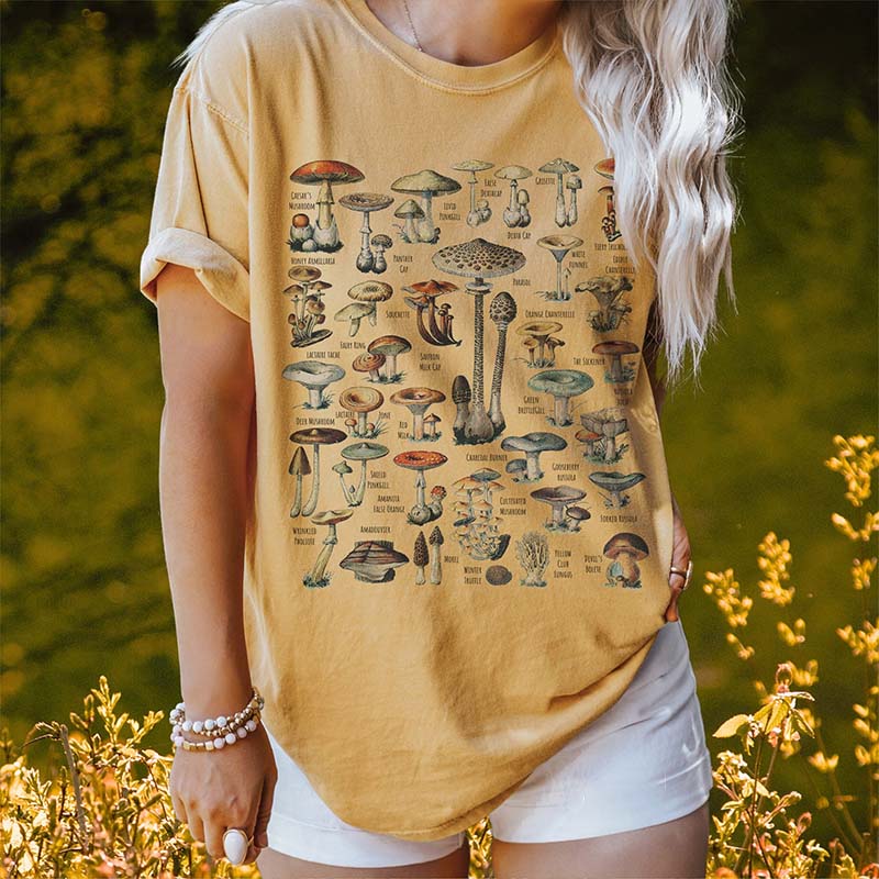 Vintage Mushroom Identification T-Shirt