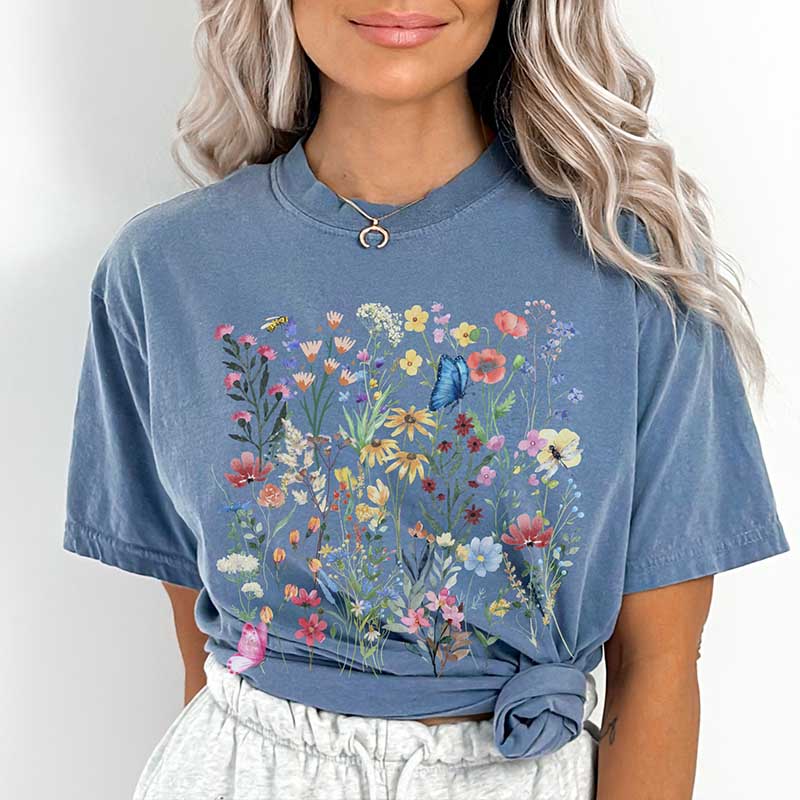 Pressed Flowers Boho Gardening Sweatshirt