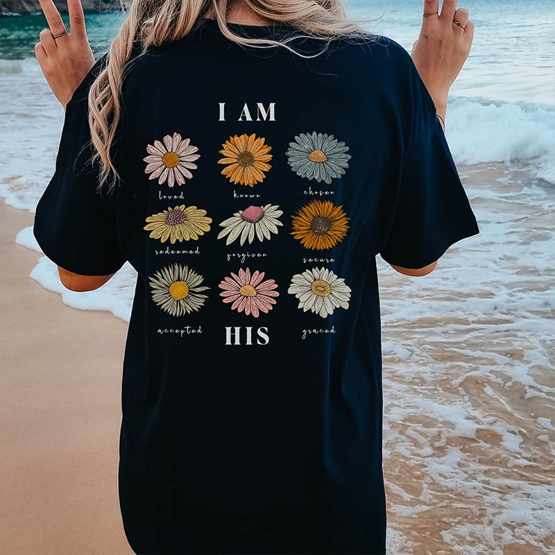 Christian Jesus Flowers T-Shirt