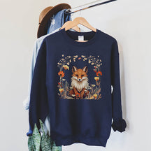 Fox Witchy Floral Woodland Animal Sweatshirt