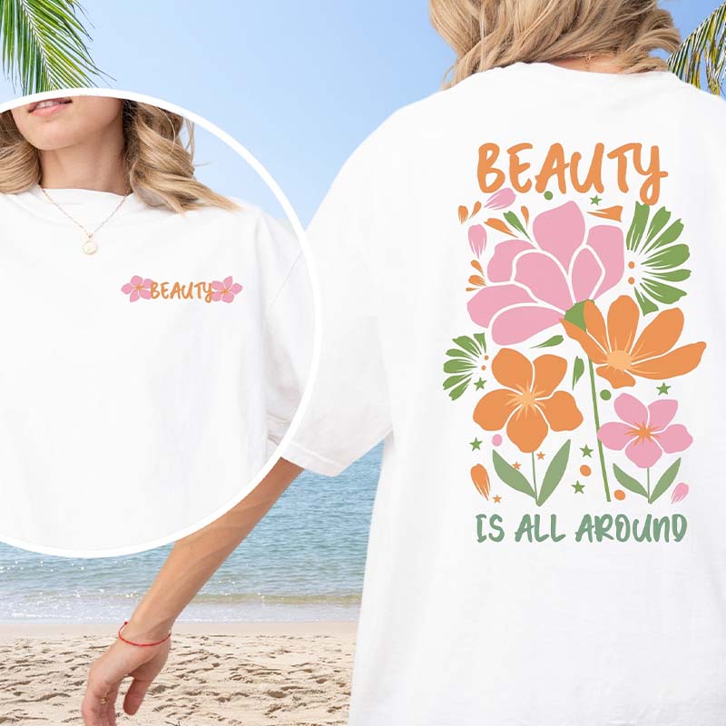Beauty All Around Retro Floral T-Shirt