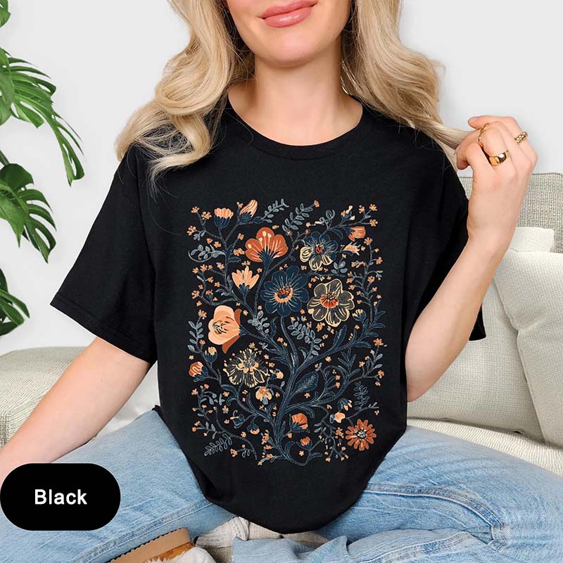 Wild Flower Aesthetic Floral Graphic T-Shirt
