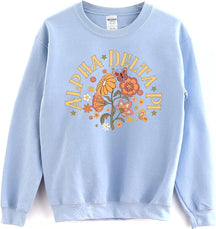 Retro Floral Alpha Delta Pi Sweatshirt