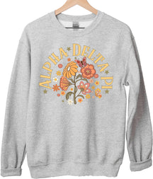 Retro Floral Alpha Delta Pi Sweatshirt