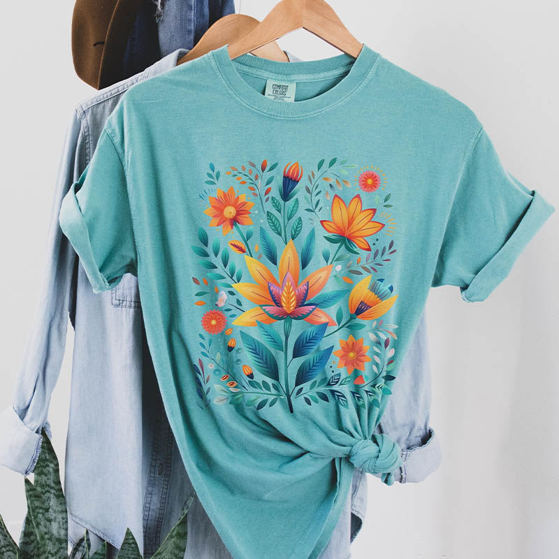 Boho Folk Art  Wildflower T-Shirt