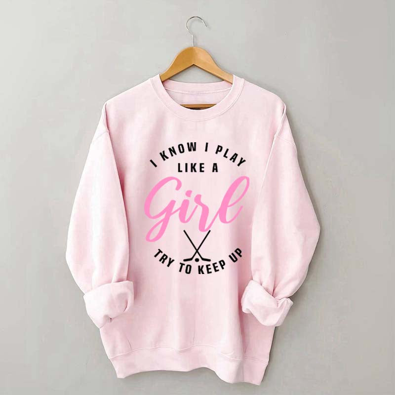 Cute Hockey Girl Sweatshirt