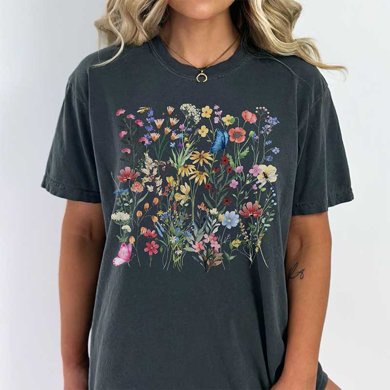 Pressed Flowers Boho Gardening Sweatshirt