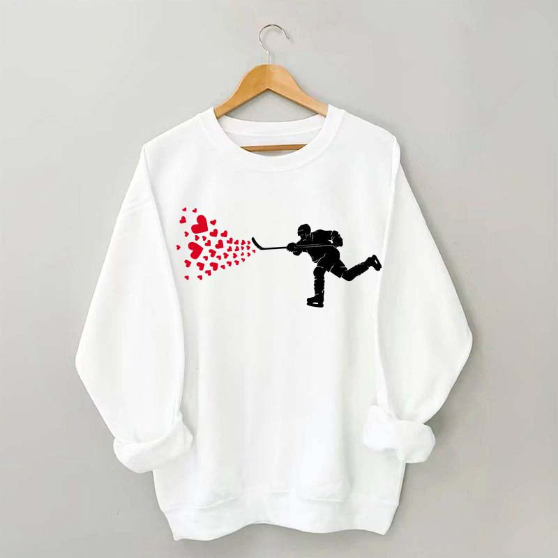 Ice Hockey Hearts Player Sweatshirt