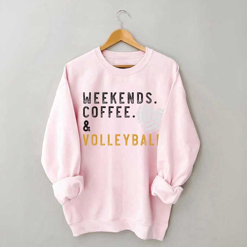 Weeked Coffee & Volleyball Mom Sweatshirt