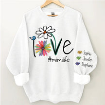 Love Mimi Life Flower Sweatshirt