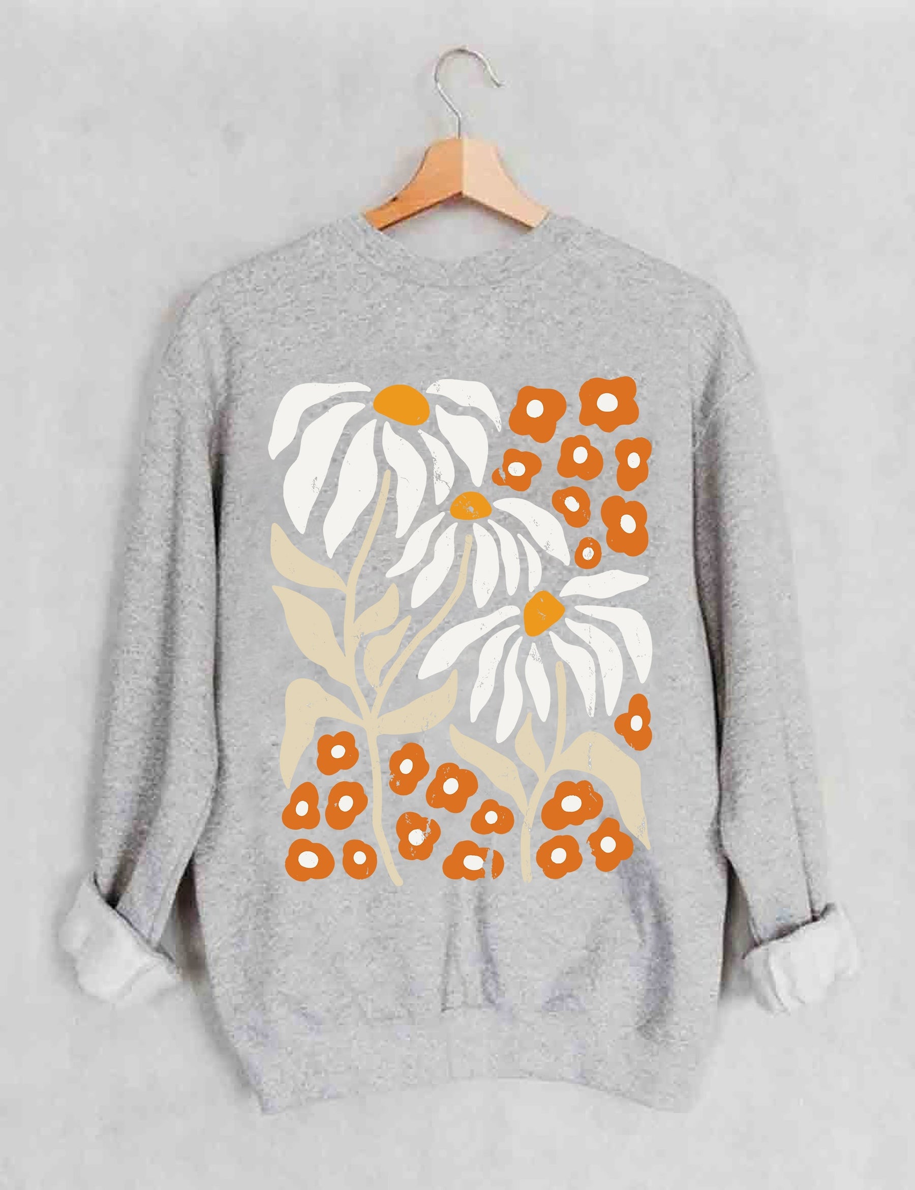 Cultiver des pensées positives Vintage Wildflowers Sweatshirt