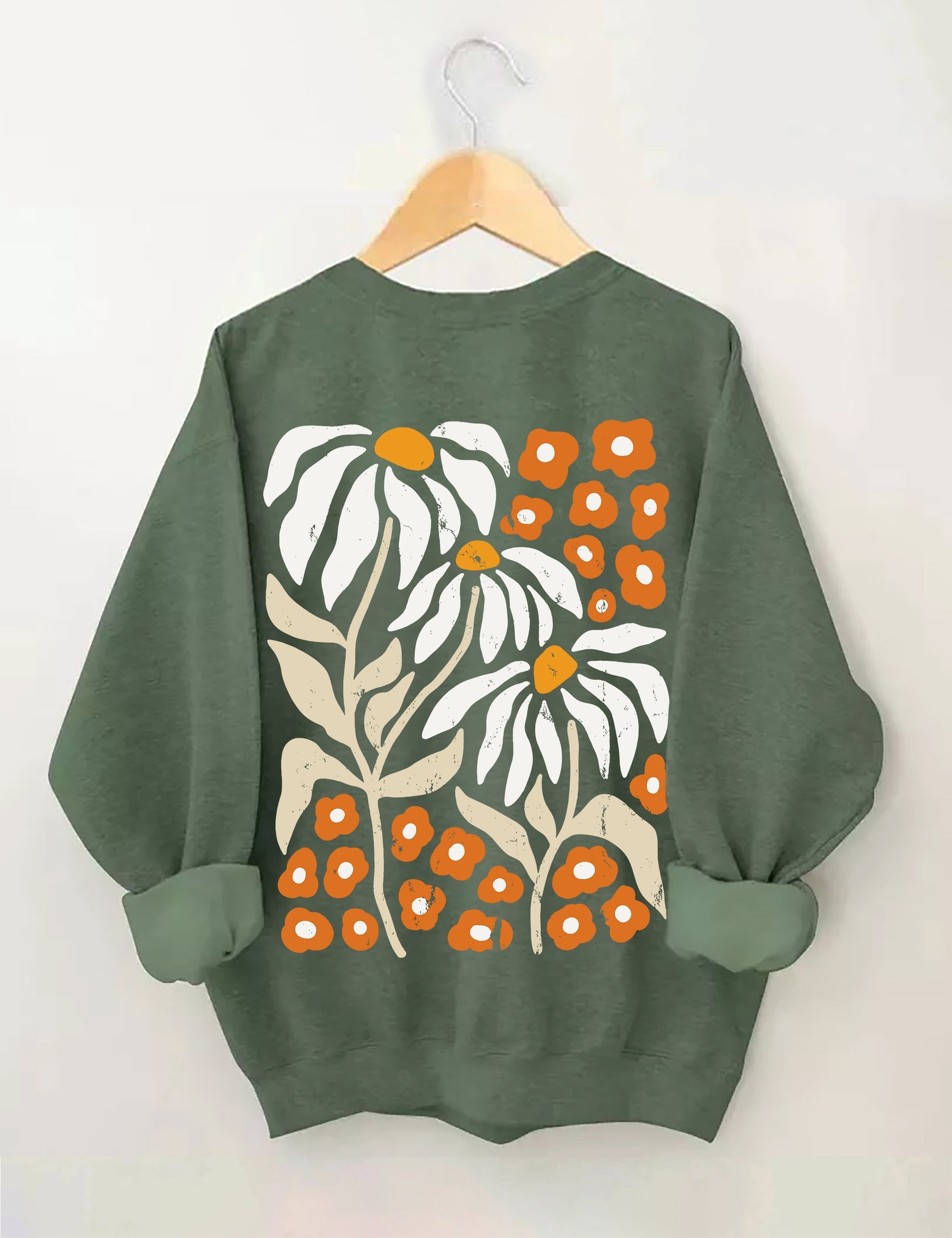 Cultiver des pensées positives Vintage Wildflowers Sweatshirt