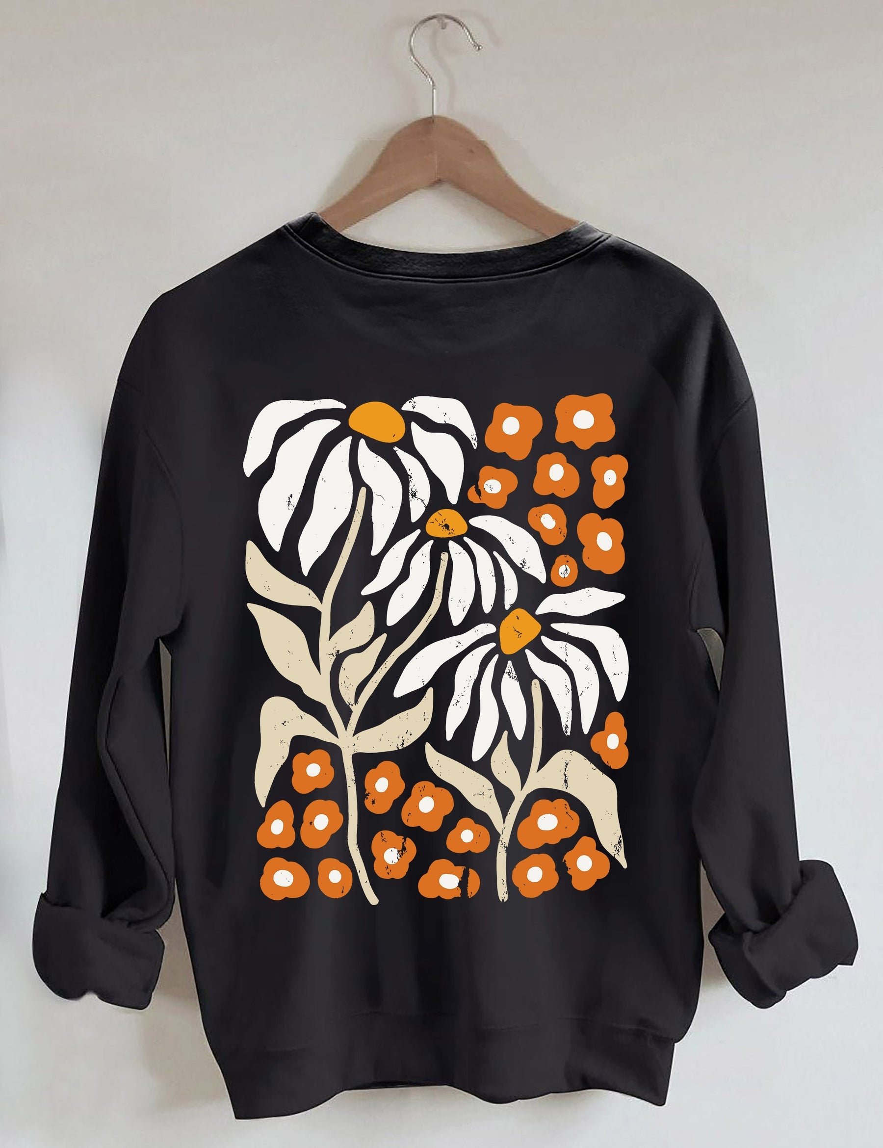 Cultiver des pensées positives Vintage Wildflowers Sweatshirt
