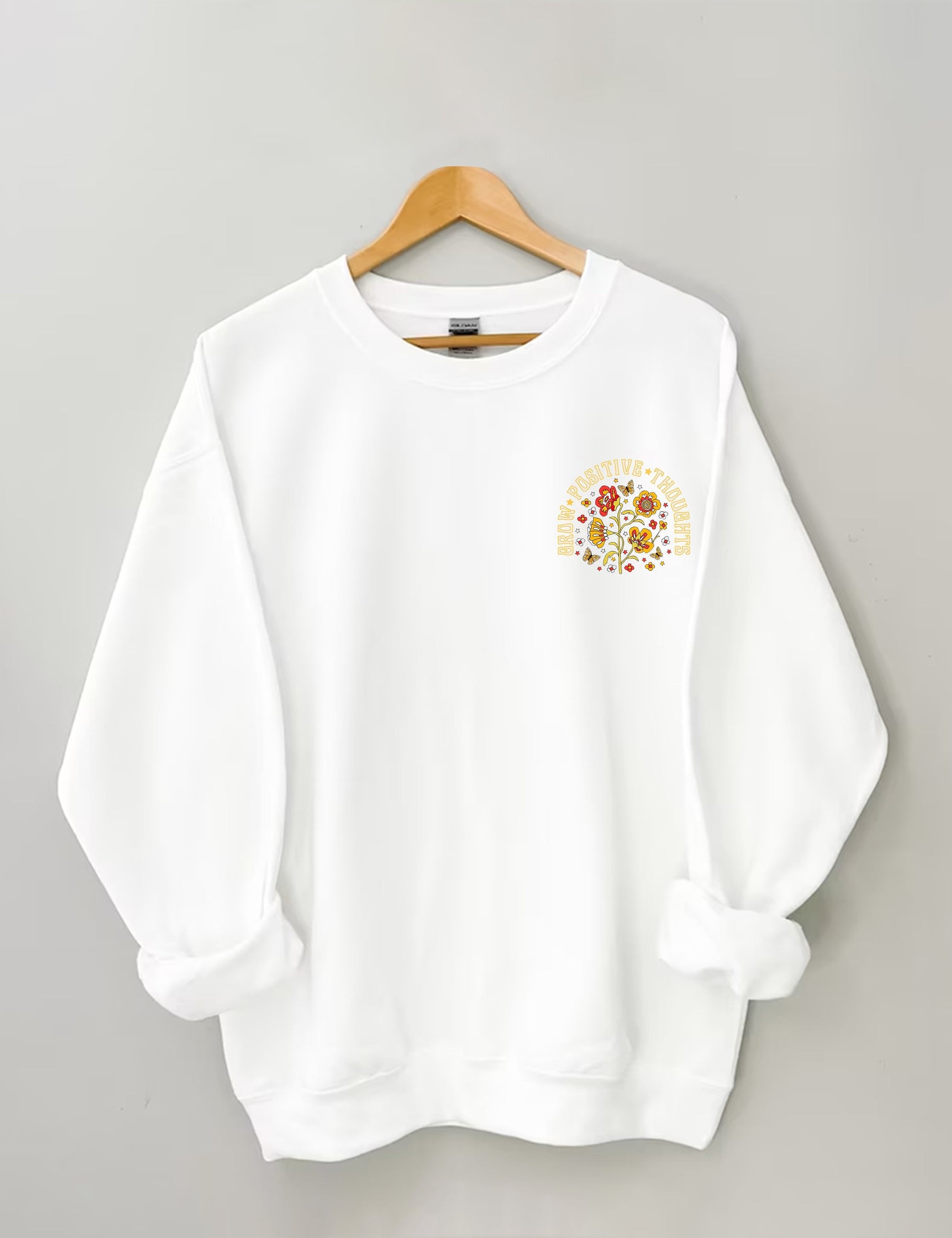 Cultiver des pensées positives Vintage Wildflowers Sweatshirt