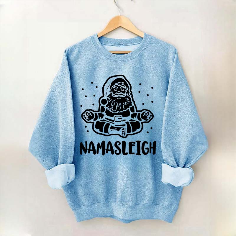 Namasleigh Funny Santa Christmas Sweatshirt