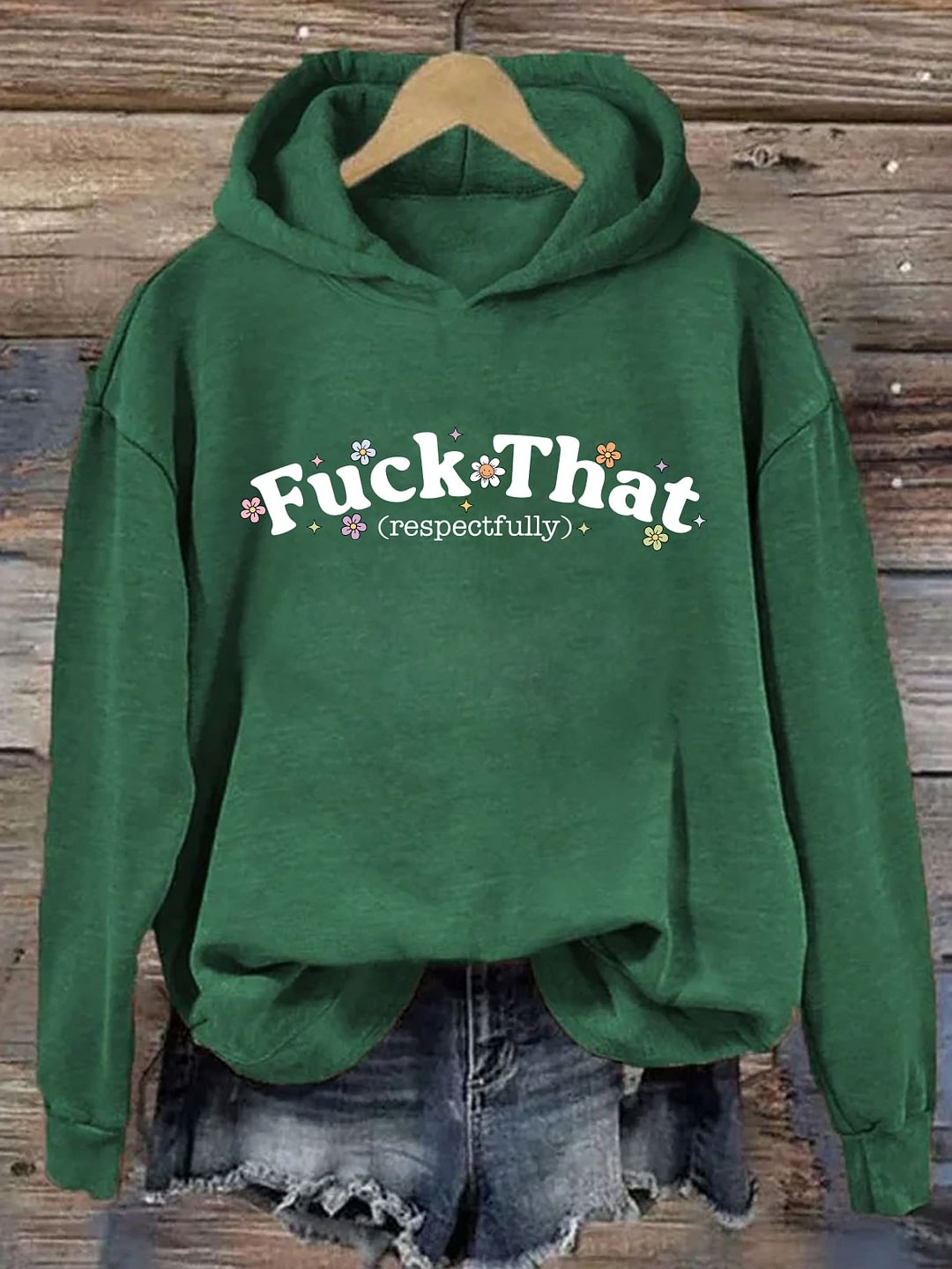 Vintage Printed Fuck That Respectfully Hoodie