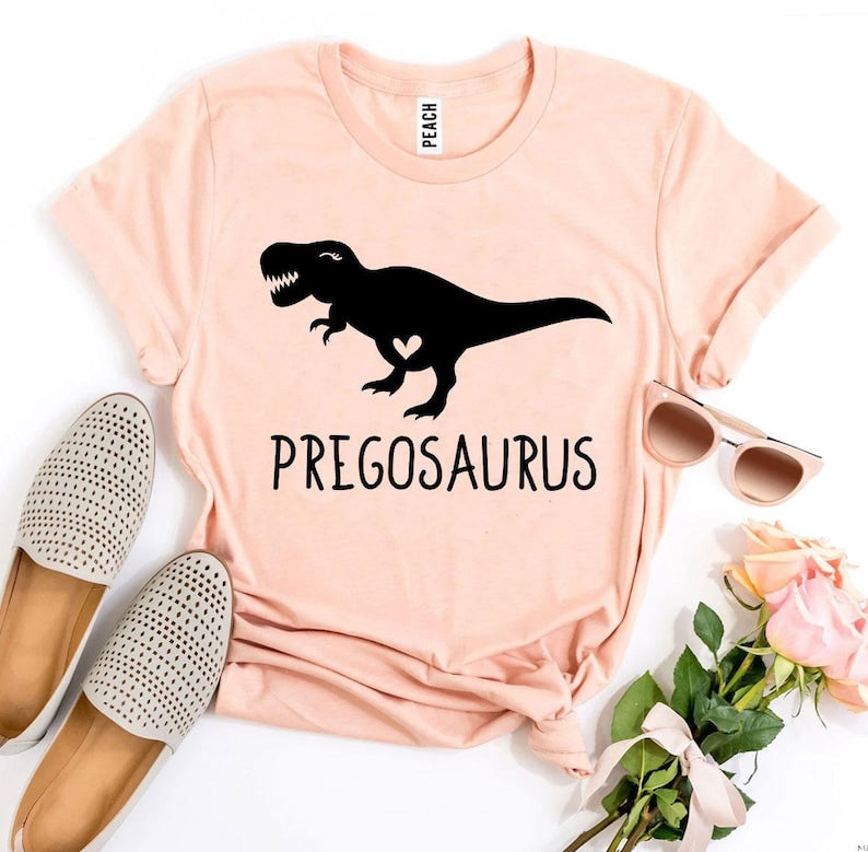 Pregosaurus T-Shirt Funny Maternity T-Shirt