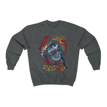 Folk Art Bird Sweatshirt Nordic Botanical Sweatshirt