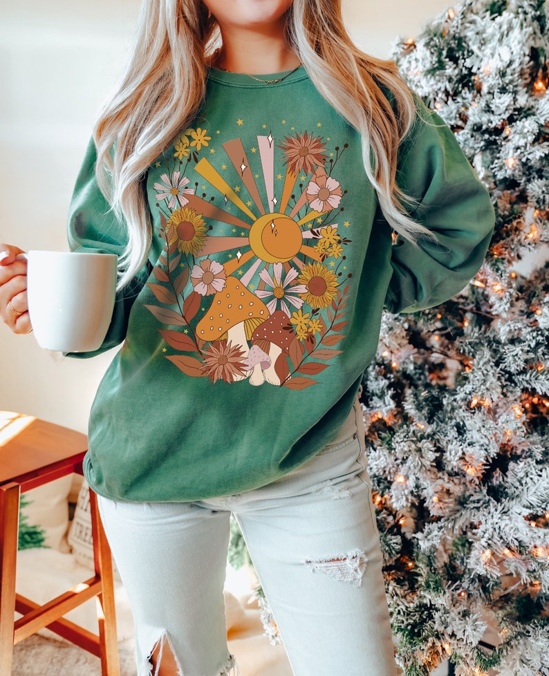 Comfort Colors Bohemian Mushroom Sweatshirt