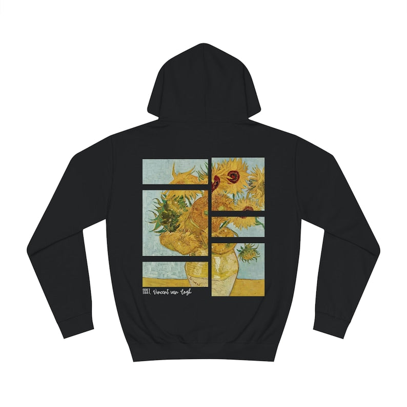 Sonnenblumen Hoodie Vincent Van Gogh Art Retro Vintage Hoodie