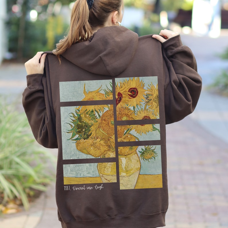 Sonnenblumen Hoodie Vincent Van Gogh Art Retro Vintage Hoodie