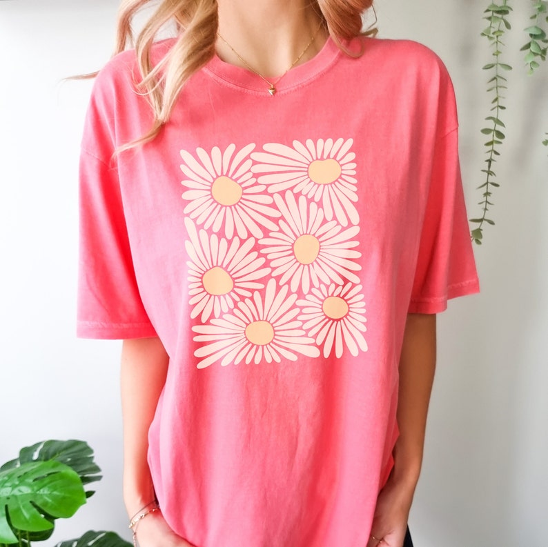 Boho Floral Comfort Colors T Shirt