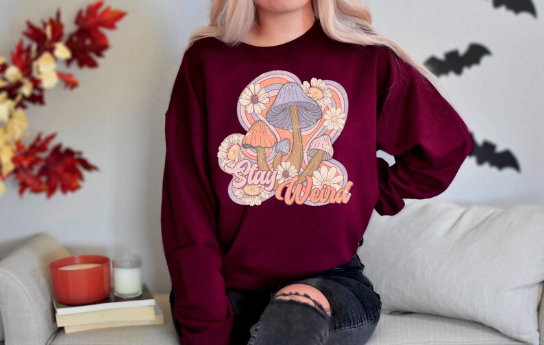 Retro Aesthetic Mushroom Sweatshirt