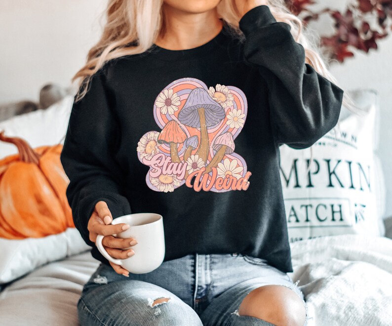 Retro Aesthetic Mushroom Sweatshirt