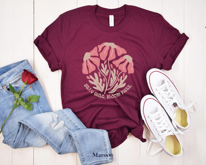 Wildflowers Shirt Boho Floral Nature T-Shirt