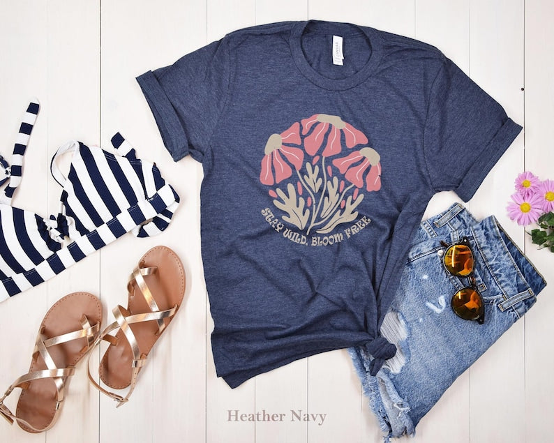 Wildflowers Shirt Boho Floral Nature T-Shirt